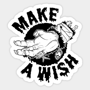 Make a Wish (black) Sticker